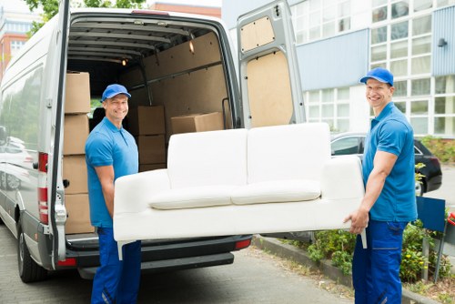 Checklist and packing materials prepared for a home move