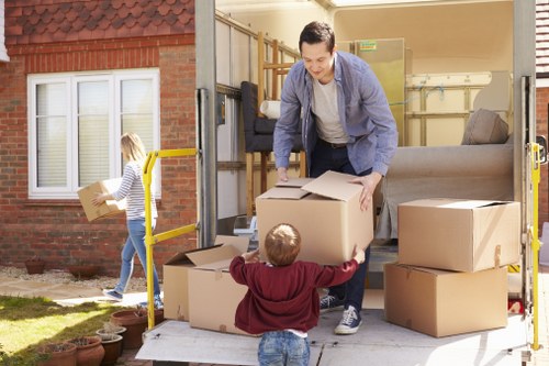 Moving van used for residential relocation in Edgware
