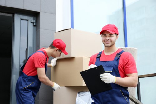 House movers planning a local move in Edgware near residential streets