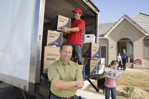 Careful loading of household items for an Edgware move