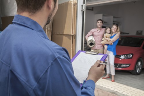 A van service handling a flat move in Edgware with care