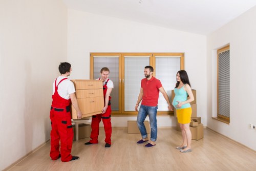 Secure loading of furniture into a moving van in Edgware