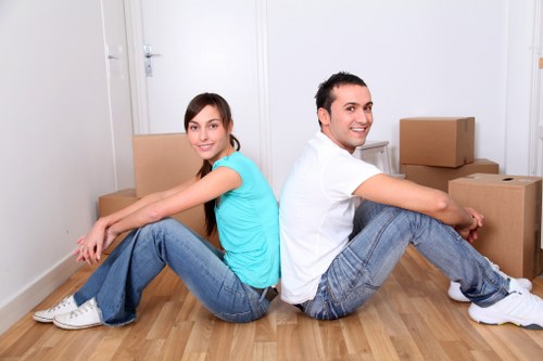 Local removals van prepared for a residential move in Edgware
