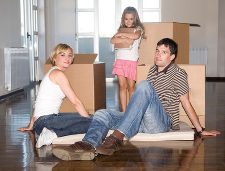 Local moving van helping with flat and house moves
