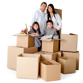Unpacking boxes and setting up rooms in a new Edgware home